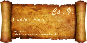 Csatári Vera névjegykártya